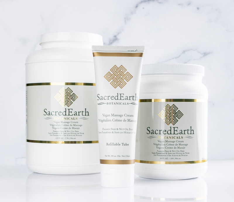Sacred Earth Botanocals Massge Cream available at Mandala Apothecary Reno NV.