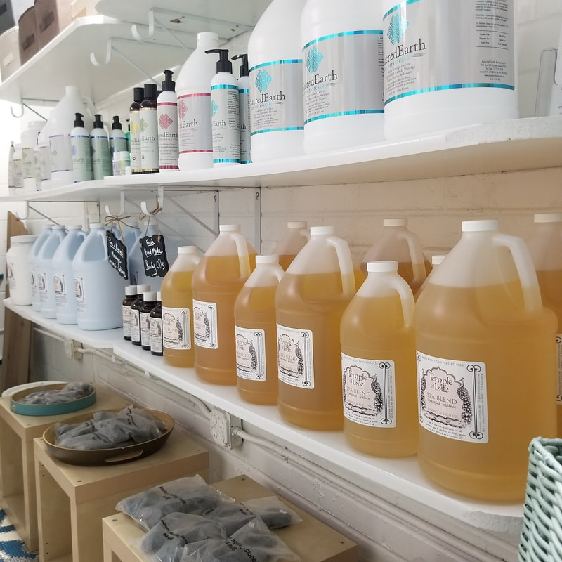 Massage oils and massage lotions in Reno, NV. Zero waste refills available!
